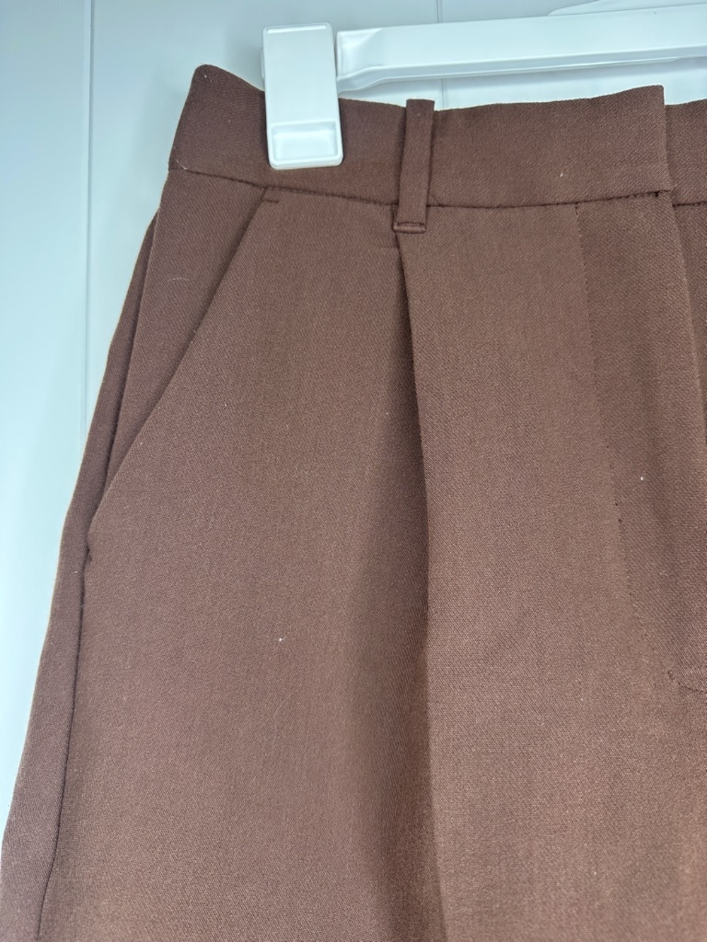 Abercrombie & Fitch Brown Tailored High-Rise Bermuda Shorts Size S - Picture 2 of 9